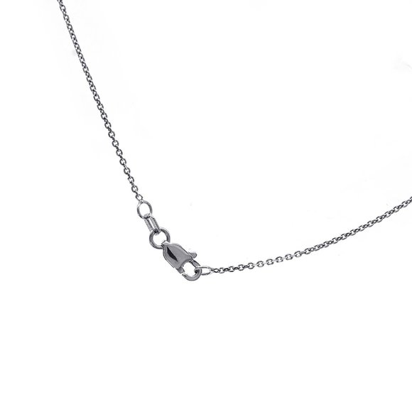 0.95 Ct Diamond Circle Pendant On Rolo Link Chain - Picture 5 of 5